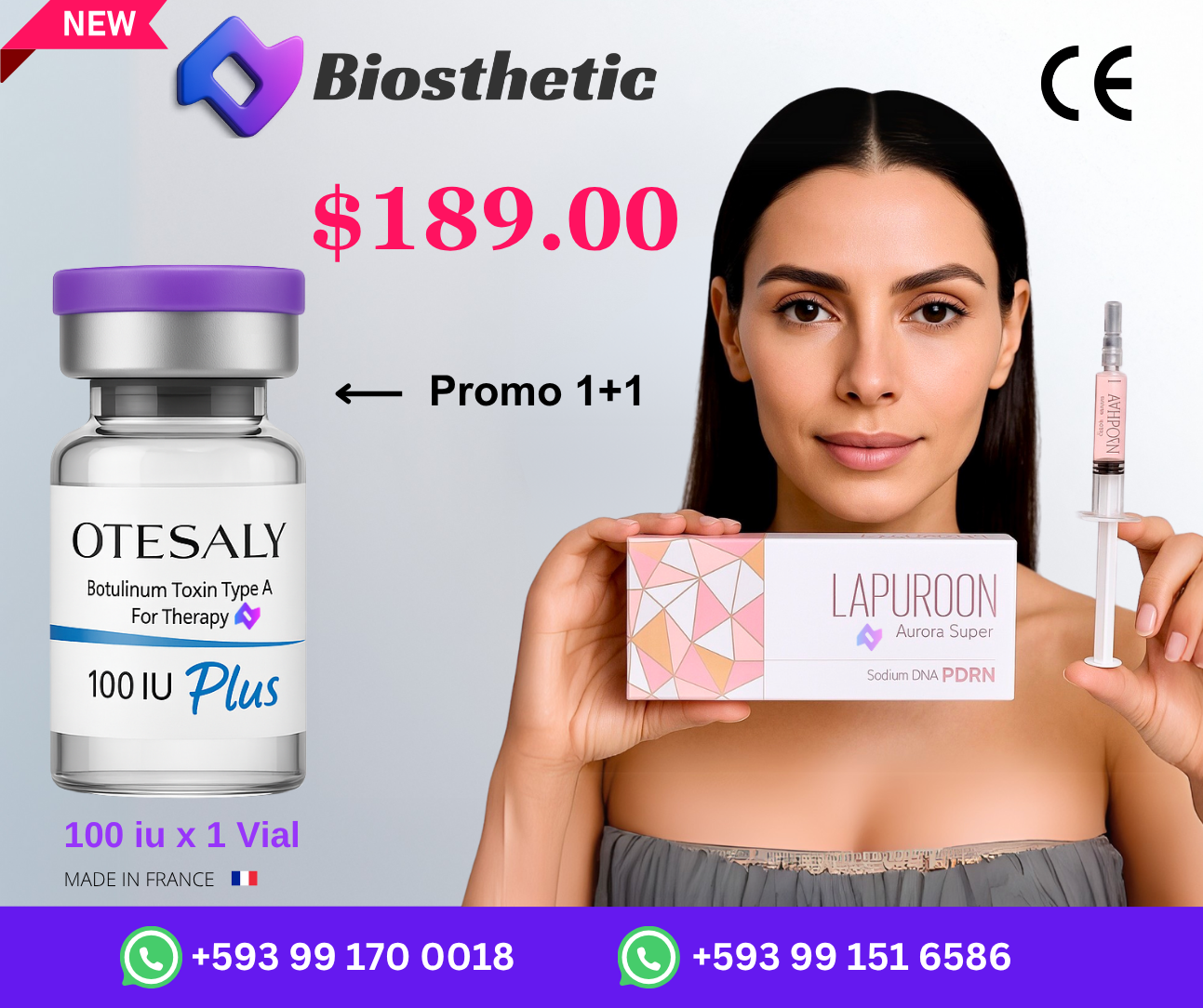 Lapuroon PDRN Ecuador con Otesaly promoción Bioesthetic Ecuador